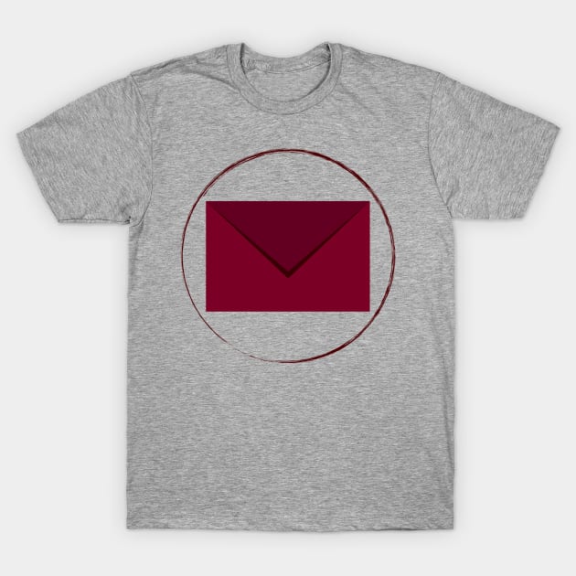 Red Letter T-Shirt by Dejachoo